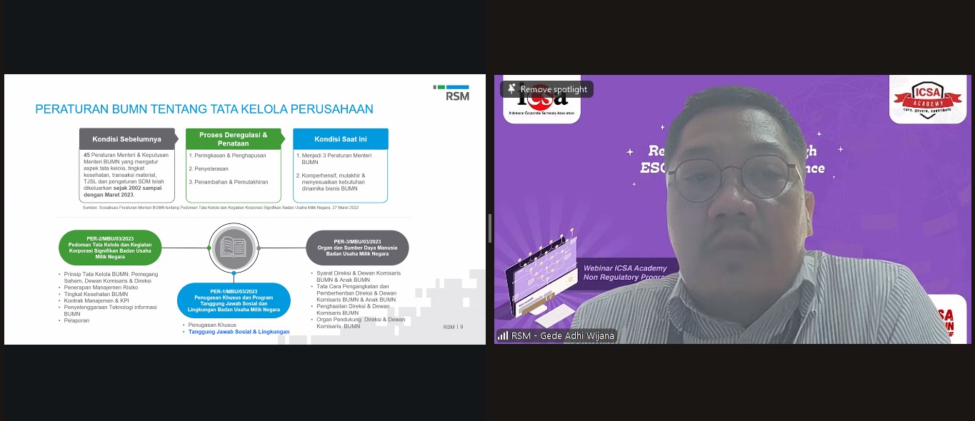 Dari Sekadar Patuh menjadi Pembangun Kepercayaan: ICSA Soroti Sinergi ACGS, ESG, dan Digital Governance
