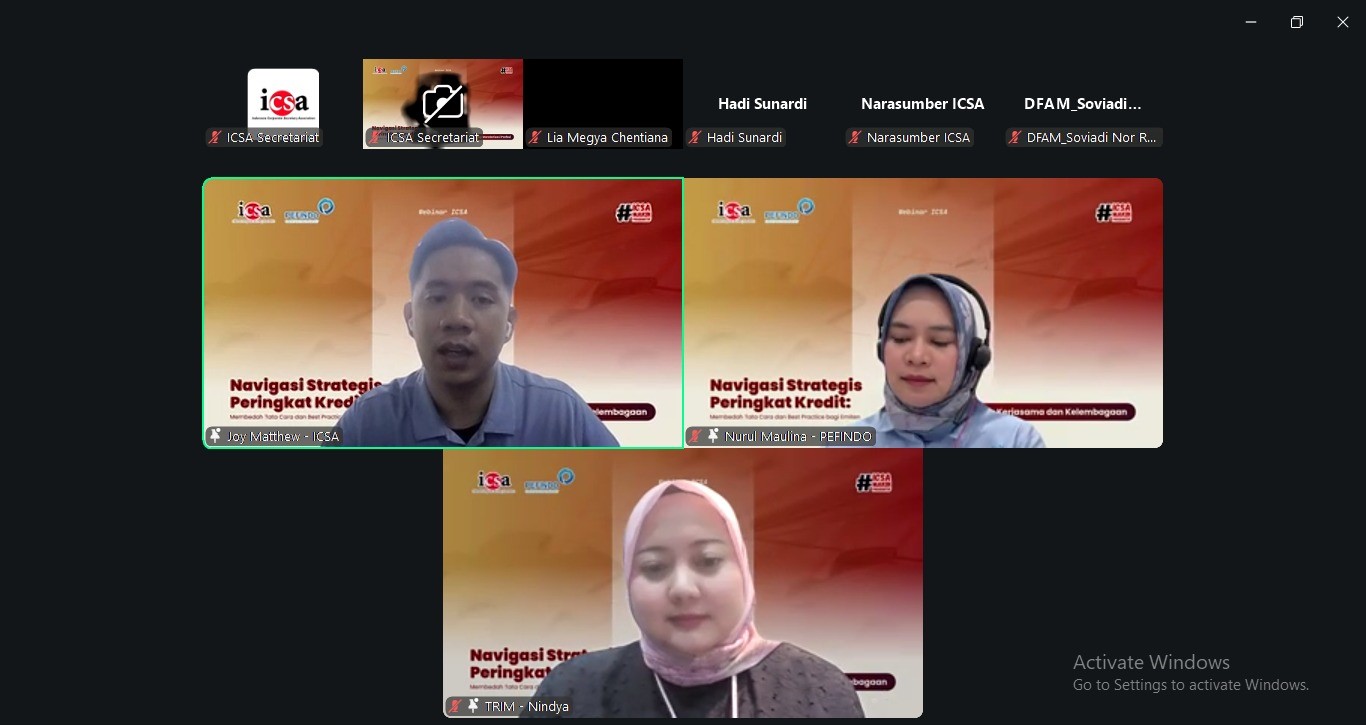 Upayakan Transparansi, ICSA Dorong Peningkatan Kapabilitas Emiten dalam Proses Pemeringkatan