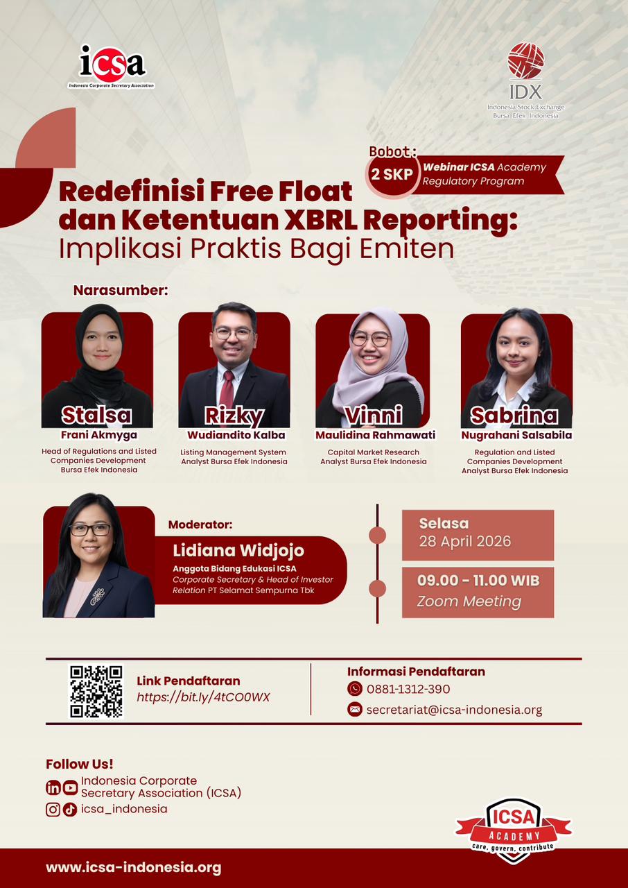 Webinar "Redefinisi Free Float dan Ketentuan XBRL Reporting: Implikasi Praktis Bagi Emiten"