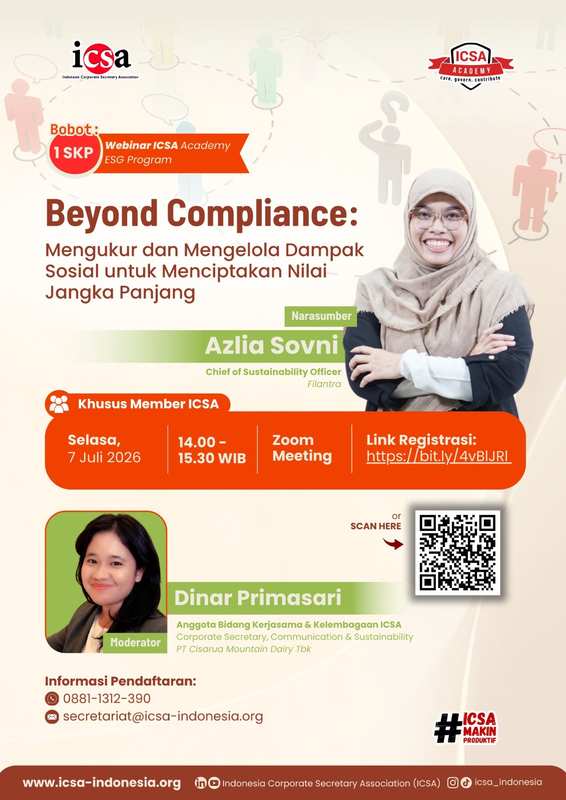 Webinar "Beyond Compliance: Mengukur dan Mengelola Dampak Sosial untuk Menciptakan Nilai Jangka Panjang"