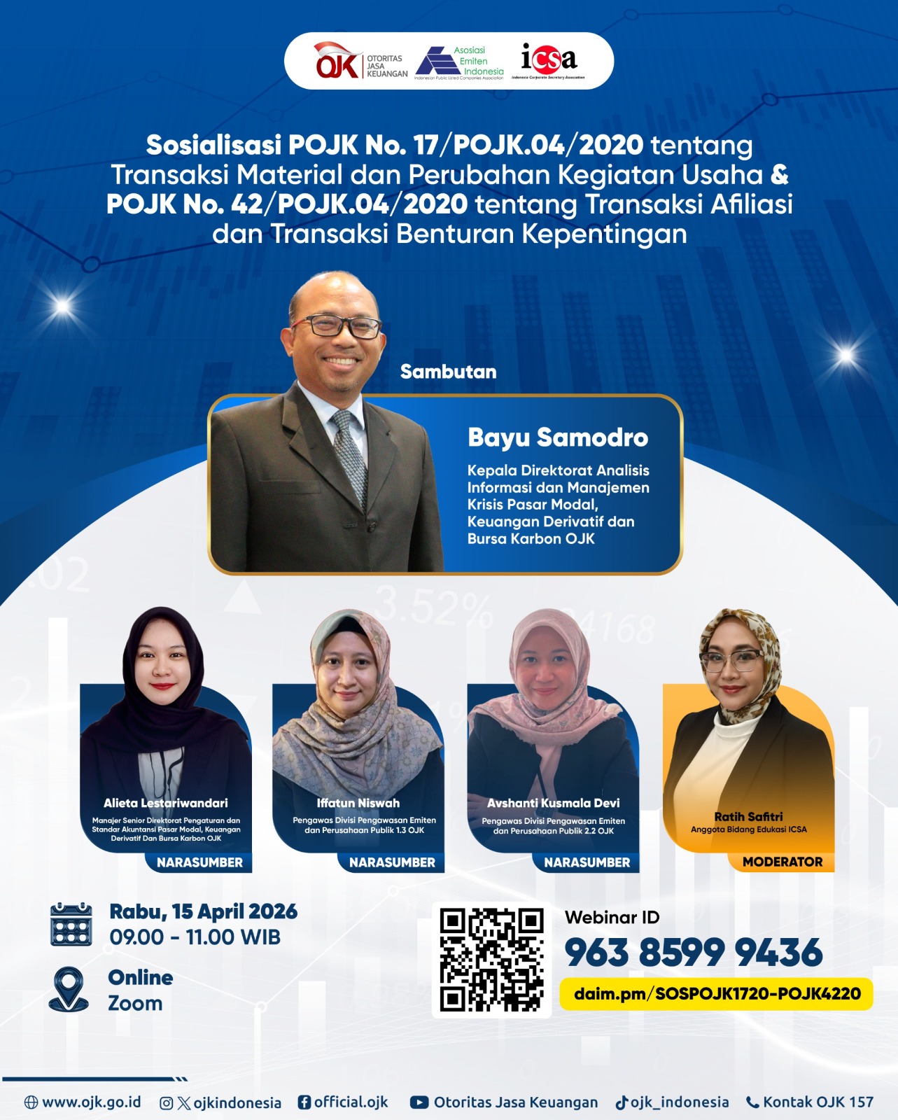 Sosialisasi POJK No.17/POJK.04/2020 tentang Transaksi Material dan Perubahan Kegiatan Usaha & POJK No. 42/POJK.04/2020 tentang Transaksi Afiliasi dan Transaksi Benturan Kepentingan